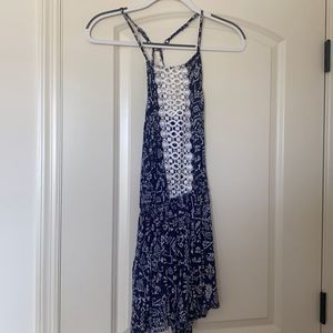 Blue romper with lace